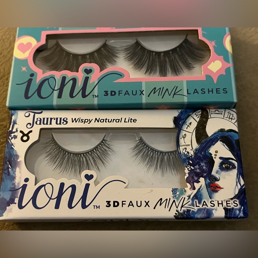 Set of 2 ioni 3D Faux Mink Lashes Taurus Volume Doll